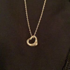 Authentic Tiffany open heart necklace